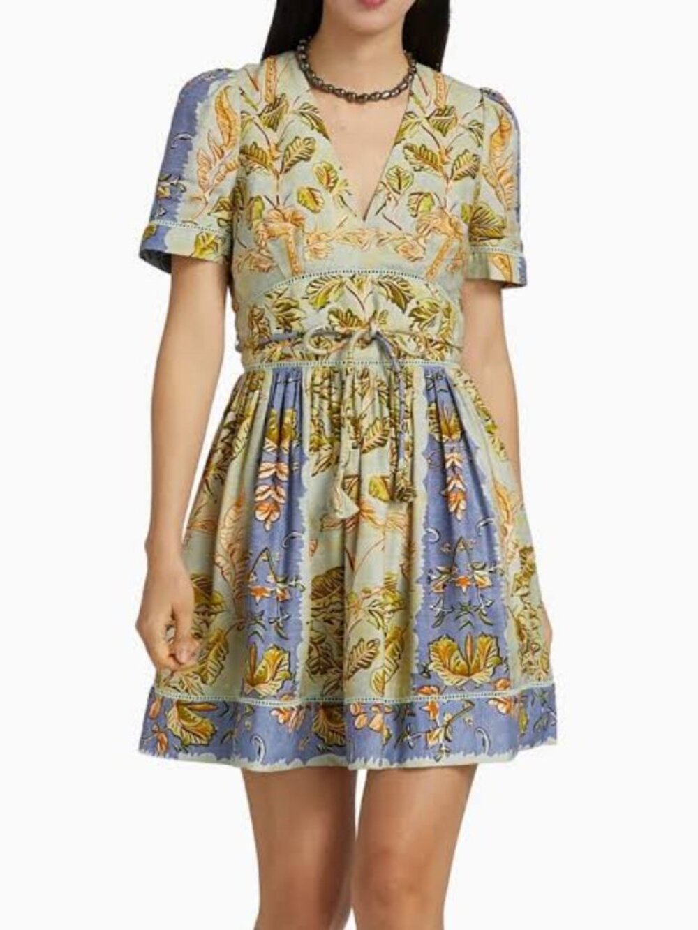 Hunter Bell V Neck Floral Mini Dress